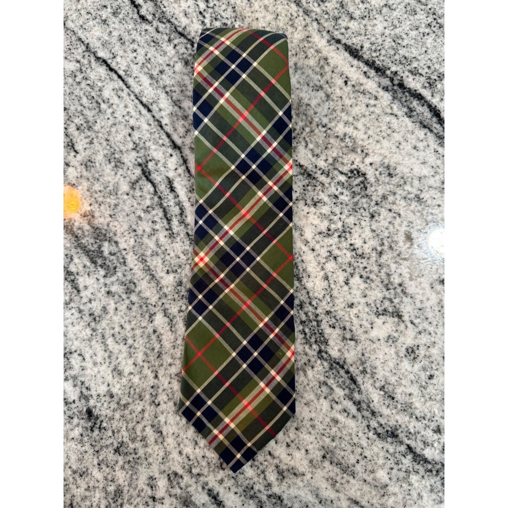 Kenneth Gordon Plaid‎ Necktie - Hand Sewn Imported Cotton - Men's Tie